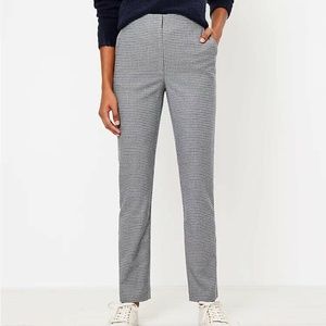 Loft by Ann Taylor Women's Houndstooth Slim High Waist Pants